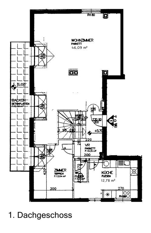 Thomas Immobilien - 2-geschoßige Maisonette im DG mit 34 m² Dachterrasse